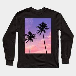 Palm tree purple Sunset Long Sleeve T-Shirt